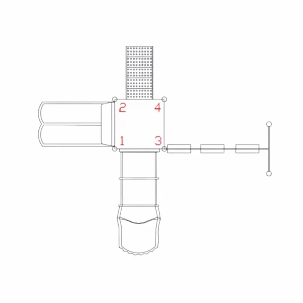 لعبة حديقة أطفال متكاملة صغيرة الحجم تحتوي على ثلاثة مراجيح وزحليقتين