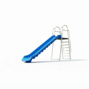 زحليقة بلاستيكية كبيرة بسلم مستقيم للحدائق، آمنة للأطفال ومصنوعة من بلاستيك عالي الجودة