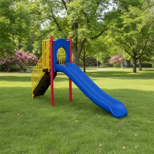زحليقة حدائق خارجية كبيرة الحجم بسلم للأطفال بارتفاع 150 سم وطول 350 سم – آمنة ومناسبة للحدائق المنزلية