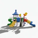 مجموعة مراجيح وزحاليق متوسطة للحدائق للأطفال – ألعاب حدائق خارجية آمنة