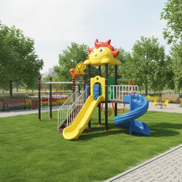 مجموعة زحاليق ومراجيح خارجية كبيرة للأطفال، تجربة ترفيهية آمنة في الحدائق المنزلية والاستراحات