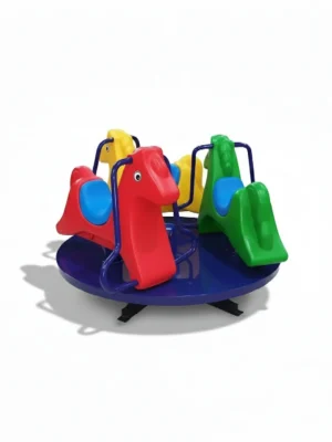 لعبة الأحصنة الدوارة الثلاثية للأطفال للحدائق والمنازل