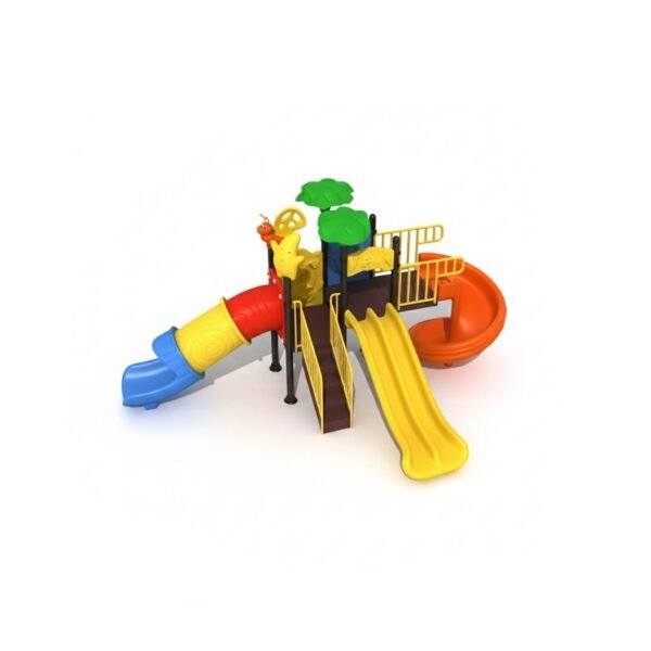 مجموعة زحاليق ومراجيح خارجية متوسطة الحجم للأطفال