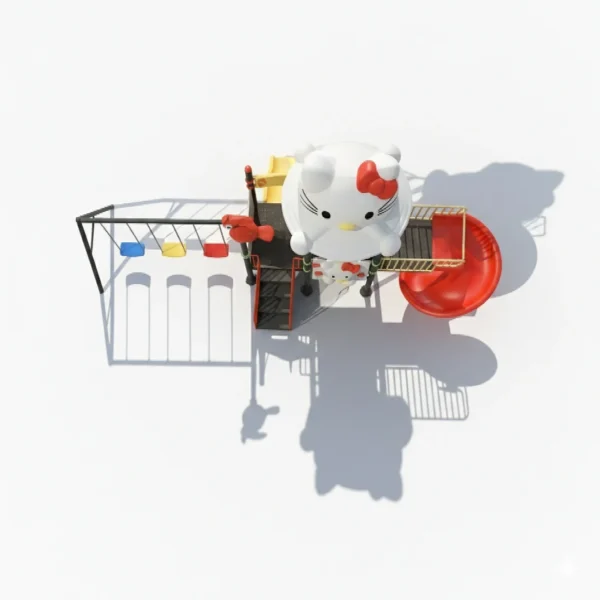 مجموعة المراجيح والزحاليق الخارجية صغيرة الحجم للأطفال – مناسبة للحدائق المنزلية والمدارس