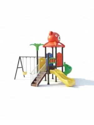 مجموعة زحاليق ومراجيح صغيرة الحجم للأطفال في الحدائق