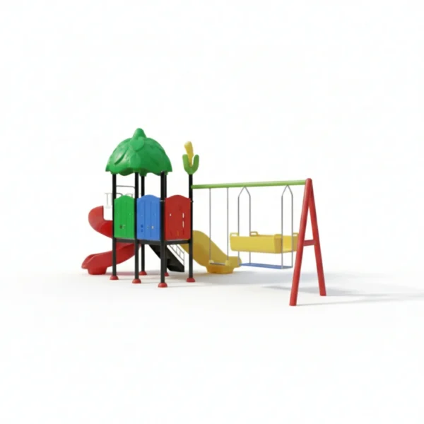 وحدة زحاليق ومراجيح صغيرة الحجم للأطفال – مناسبة للحدائق المنزلية والمدارس