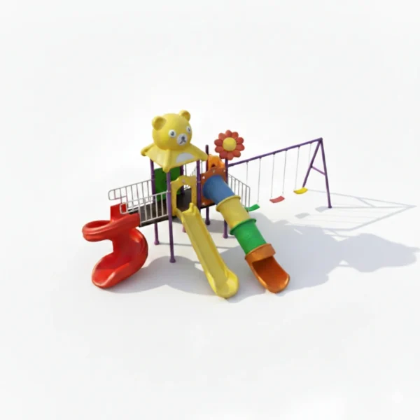 وحدة زحاليق ومراجيح متوسطة الحجم للأطفال – مناسبة للحدائق المنزلية والاستراحات