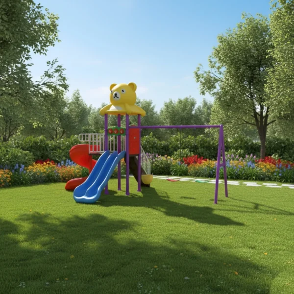 ألعاب الزحاليق والمراجيح صغيرة الحجم للأطفال – تجربة لعب متكاملة وآمنة في الحديقة