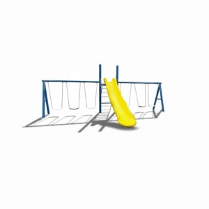 مجموعة مراجيح سداسية كبيرة للأطفال مع زحليقة متكاملة – وحدة ألعاب آمنة ومتينة، تحتوي على 6 مراجيح وزحليقة كبيرة، ألوان جذابة ومناسبة للحدائق الخارجية للأطفال من 3 إلى 12 سنة.