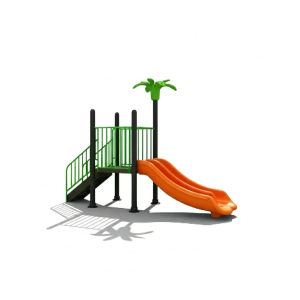 زحليقة حلزونية مزدوجة صغيرة الحجم للأطفال – بلاستيك مقوى وهيكل معدني آمن للحدائق المنزلية