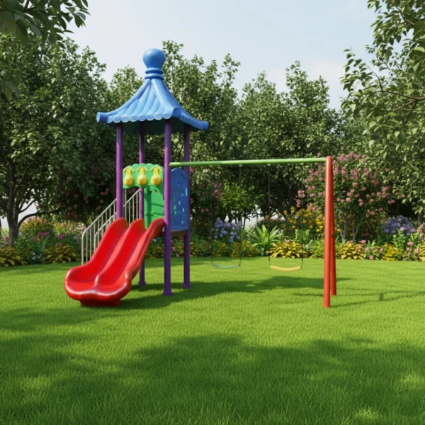 مجموعة زحاليق ومراجيح صغيرة الحجم للأطفال – لعبة آمنة وممتعة