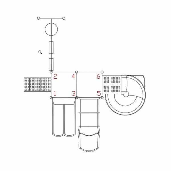 وحدة زحاليق ومراجيح خارجية متوسطة الحجم