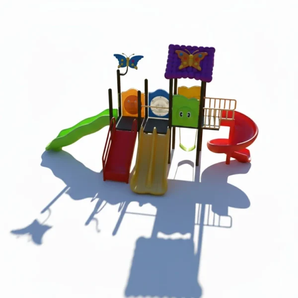 مجموعة المراجيح الخارجية المتكاملة للأطفال مع زحاليق – مناسبة للحدائق المنزلية والمدارس