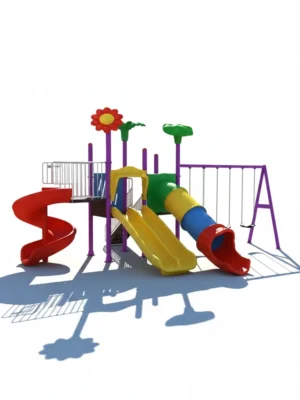 مجموعة الزحاليق والمراجيح المتكاملة متوسطة الحجم للأطفال