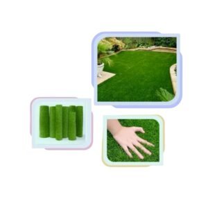 أرضية عشب صناعي عالي الجودة بلون أخضر طبيعي، مناسبة للحدائق والمنازل، آمنة للأطفال ومقاومة للعوامل الجوية.