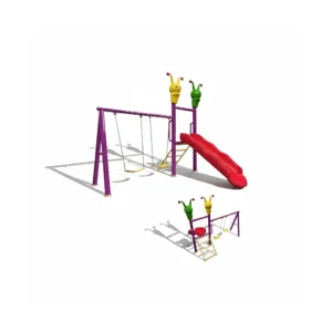 زحليقة بسلم مع مرجيحة ثنائية للأطفال