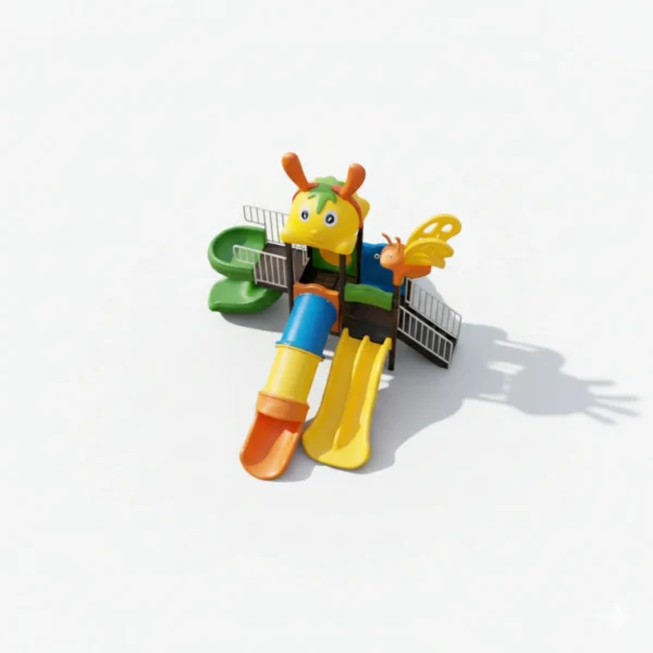 مجموعة زحاليق خارجية صغيرة الحجم مع مراجيح متعددة – مناسبة للحدائق المنزلية والاستراحات للأطفال