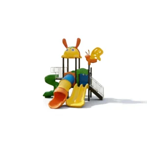 مجموعة زحاليق خارجية صغيرة الحجم مع مراجيح متعددة – مناسبة للحدائق المنزلية والاستراحات للأطفال